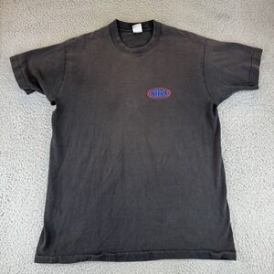 Vintage NHRA Shirt Mens Large Black Championship Drag Racing Tee 100% Cotton 90s